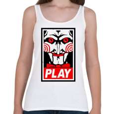 PRINTFASHION Fűrész play - Női atléta - Fehér