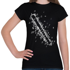 PRINTFASHION Furulya - Női póló - Fekete női póló