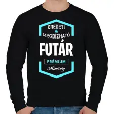 PRINTFASHION Futár prémium minőség - Férfi pulóver - Fekete férfi pulóver, kardigán
