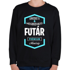 PRINTFASHION Futár prémium minőség - Gyerek pulóver - Fekete