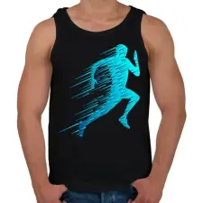 PRINTFASHION futás - Férfi atléta - Fekete atléta, trikó