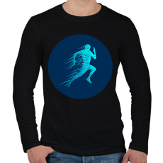 PRINTFASHION futás - Férfi hosszú ujjú póló - Fekete