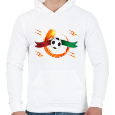 PRINTFASHION Futball - Férfi kapucnis pulóver - Fehér férfi pulóver, kardigán