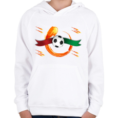 PRINTFASHION Futball - Gyerek kapucnis pulóver - Fehér