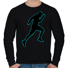 PRINTFASHION Futó - Férfi pulóver - Fekete férfi pulóver, kardigán