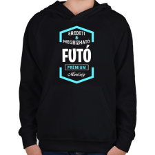 PRINTFASHION Futó prémium minőség - Gyerek kapucnis pulóver - Fekete gyerek pulóver, kardigán