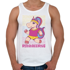 PRINTFASHION Futó unikornis - Férfi atléta - Fehér