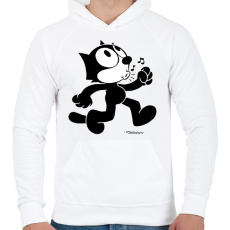 PRINTFASHION Füttyös Félix  - Férfi kapucnis pulóver - Fehér