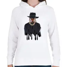 PRINTFASHION Future - Női kapucnis pulóver - Fehér női pulóver, kardigán