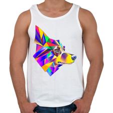 PRINTFASHION FuturPup 2.0 - Férfi atléta - Fehér atléta, trikó