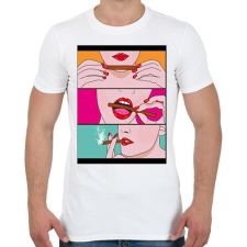 PRINTFASHION Füves csaj - Férfi póló - Fehér férfi póló