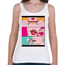 PRINTFASHION Füves csaj - Női atléta - Fehér női trikó