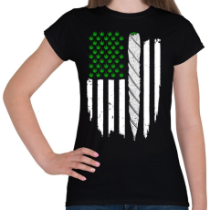 PRINTFASHION Füves zászló - Női póló - Fekete