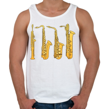 PRINTFASHION Fúvós hangszerek - Férfi atléta - Fehér atléta, trikó