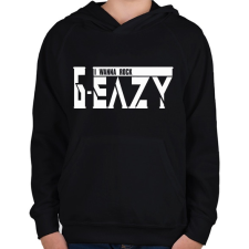 PRINTFASHION G-eazy I wanna rock - Gyerek kapucnis pulóver - Fekete gyerek pulóver, kardigán