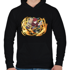 PRINTFASHION Gaara - Férfi kapucnis pulóver - Fekete