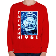 PRINTFASHION Gagarin 1961 Cirill - Gyerek pulóver - Piros