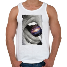 PRINTFASHION Galaktikus íz - Férfi atléta - Fehér atléta, trikó