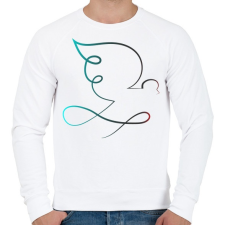 PRINTFASHION Galamb - Férfi pulóver - Fehér férfi pulóver, kardigán