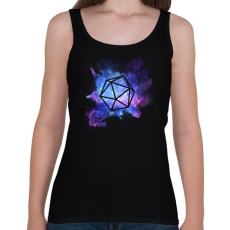 PRINTFASHION Galaxis D20 (Kicsi) - Női atléta - Fekete