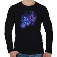 PRINTFASHION Galaxis D20 (Nagy) - Férfi hosszú ujjú póló - Fekete férfi póló