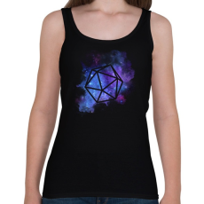 PRINTFASHION Galaxis D20 (Nagy) - Női atléta - Fekete