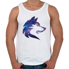 PRINTFASHION Galaxis farkas - Férfi atléta - Fehér atléta, trikó