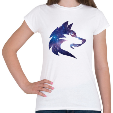 PRINTFASHION Galaxis farkas - Női póló - Fehér női póló