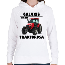 PRINTFASHION Galaxis legjobb traktoros  - Női kapucnis pulóver - Fehér női pulóver, kardigán