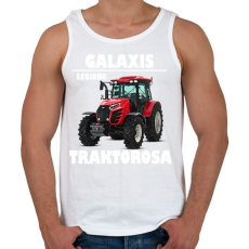 PRINTFASHION Galaxis legjobb traktorosa - Férfi atléta - Fehér