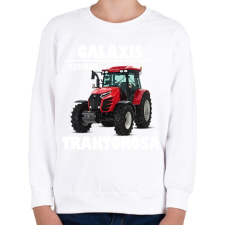 PRINTFASHION Galaxis legjobb traktorosa - Gyerek pulóver - Fehér gyerek pulóver, kardigán
