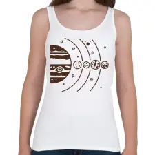 PRINTFASHION Galileo Galilei - Női atléta - Fehér női trikó