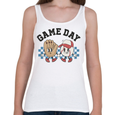 PRINTFASHION Game day - baseball - Női atléta - Fehér női trikó