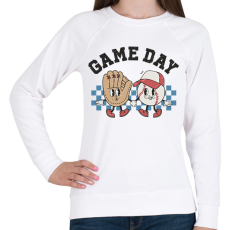 PRINTFASHION Game day - baseball - Női pulóver - Fehér