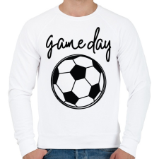 PRINTFASHION Game day - Férfi pulóver - Fehér férfi pulóver, kardigán