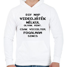 PRINTFASHION Game - Férfi kapucnis pulóver - Fehér férfi pulóver, kardigán