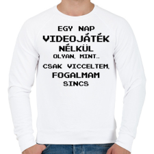 PRINTFASHION Game - Férfi pulóver - Fehér férfi pulóver, kardigán