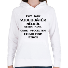 PRINTFASHION Game - Női kapucnis pulóver - Fehér női pulóver, kardigán