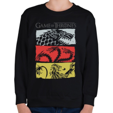 PRINTFASHION Game of Thrones - Gyerek pulóver - Fekete