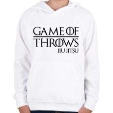 PRINTFASHION Game of throws JJ - Gyerek kapucnis pulóver - Fehér