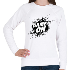 PRINTFASHION Game On - Női pulóver - Fehér női pulóver, kardigán