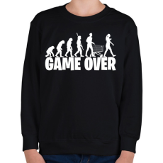 PRINTFASHION Game over evolúció fehér - Gyerek pulóver - Fekete
