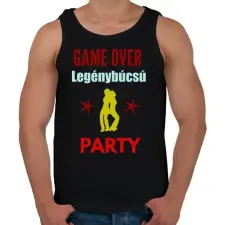 PRINTFASHION GAME OVER PARTY - Férfi atléta - Fekete atléta, trikó