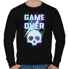 PRINTFASHION Game Over (sötét) - Férfi pulóver - Fekete