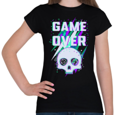 PRINTFASHION Game Over (sötét) - Női póló - Fekete
