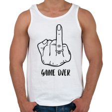 PRINTFASHION Game OVER - vicces lánybúcsú / legénybúcsú póló felirat - Férfi atléta - Fehér férfi pulóver, kardigán