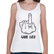 PRINTFASHION Game OVER - vicces lánybúcsú / legénybúcsú póló felirat - Női atléta - Fehér