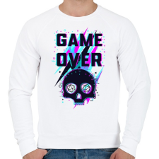 PRINTFASHION Game Over (világos) - Férfi pulóver - Fehér férfi pulóver, kardigán