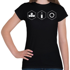 PRINTFASHION Game Refual Repeat - Női póló - Fekete női póló