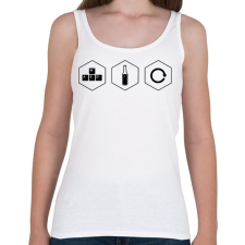 PRINTFASHION Game Refuel Repeat logó - Női atléta - Fehér női trikó